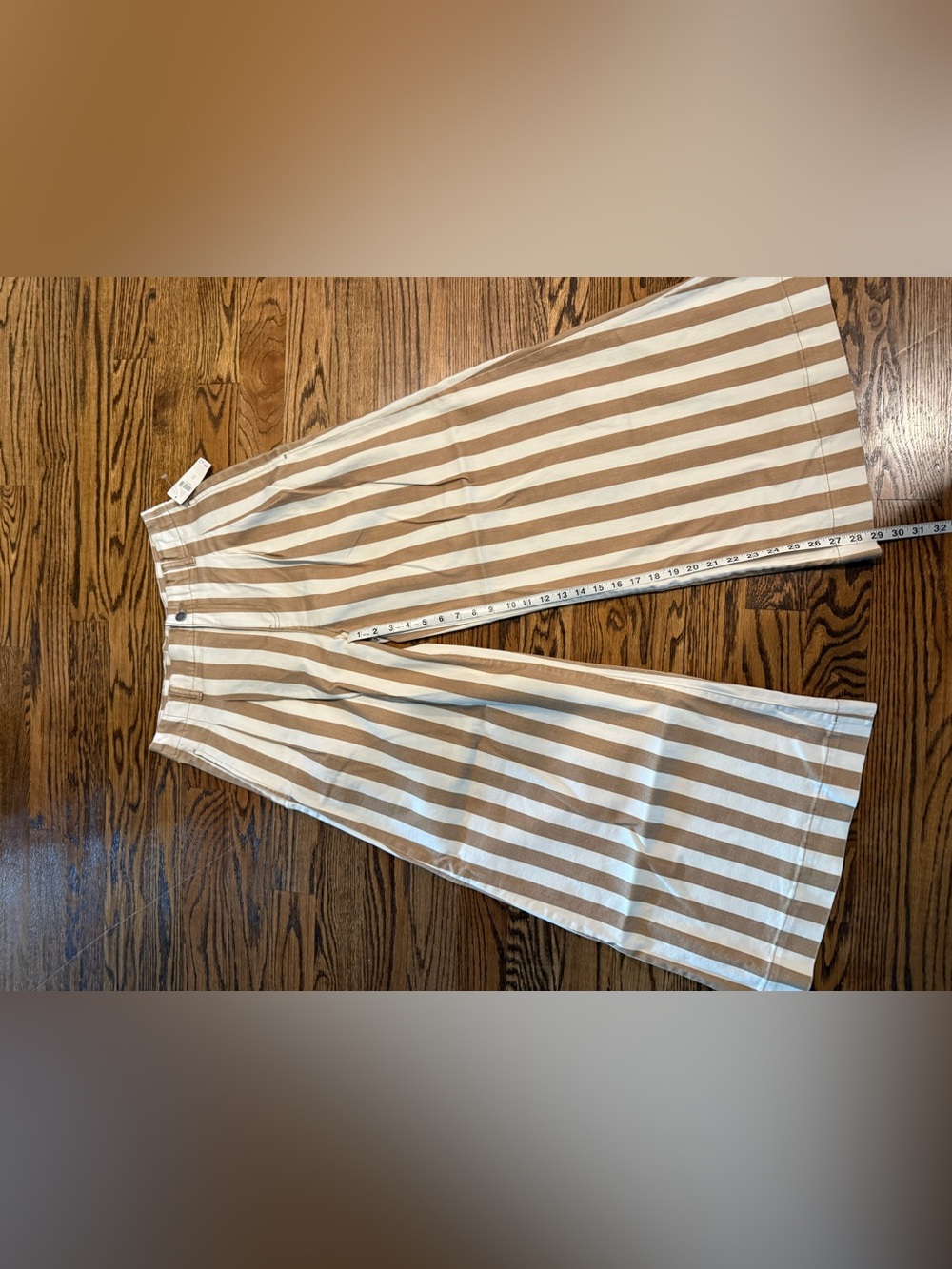 NWT Anthropologie Maeve High-Rise Wide-Leg Striped Jeans 30 - Picture 12 of 12